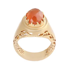 انگشتر نقره مردانه بازرگانی میلادی مدل سنگ عقیق رکاب رادیوم کد AM_2574