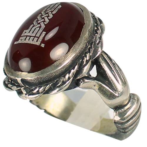  انگشتر عقیق خطی اصل code 1064 