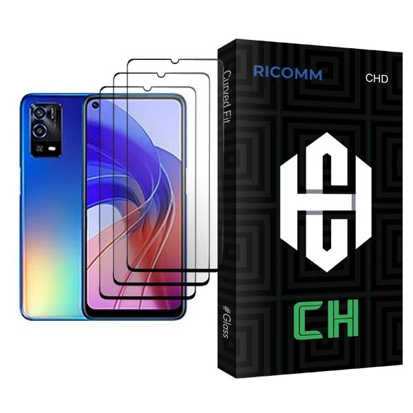 محافظ صفحه نمایش ریکام مدل CH Glass MIX003 مناسب برای گوشی موبایل اوپو A55 بسته سه عددی