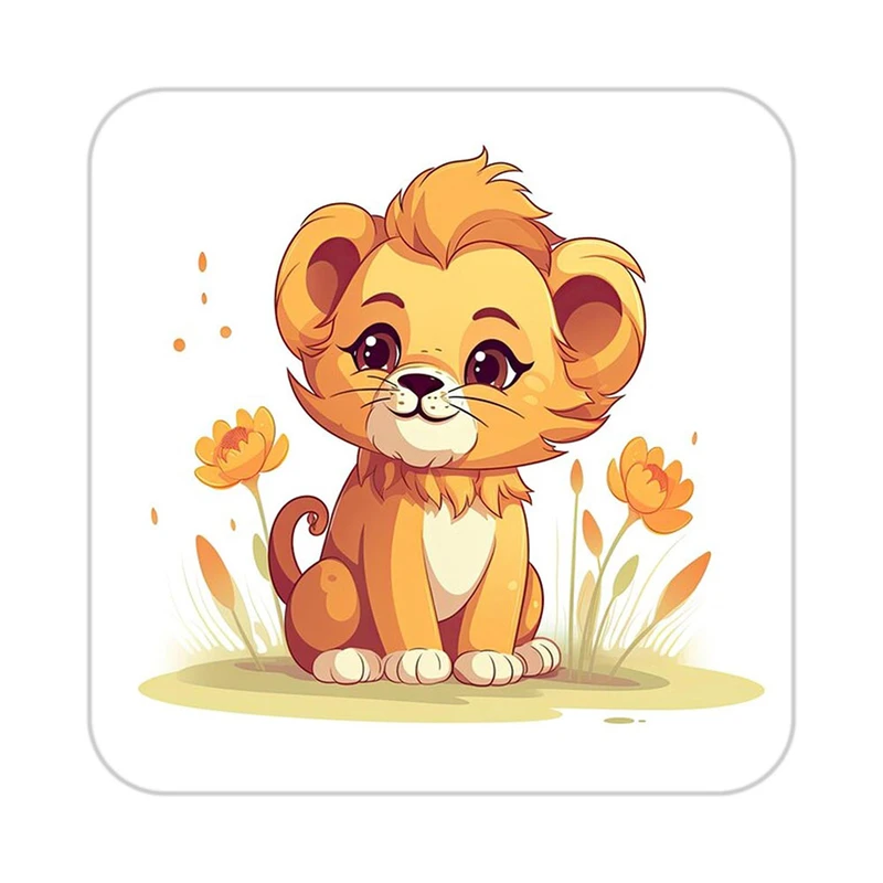 زیر لیوانی کاکتی طرح شیر مدل mp23407