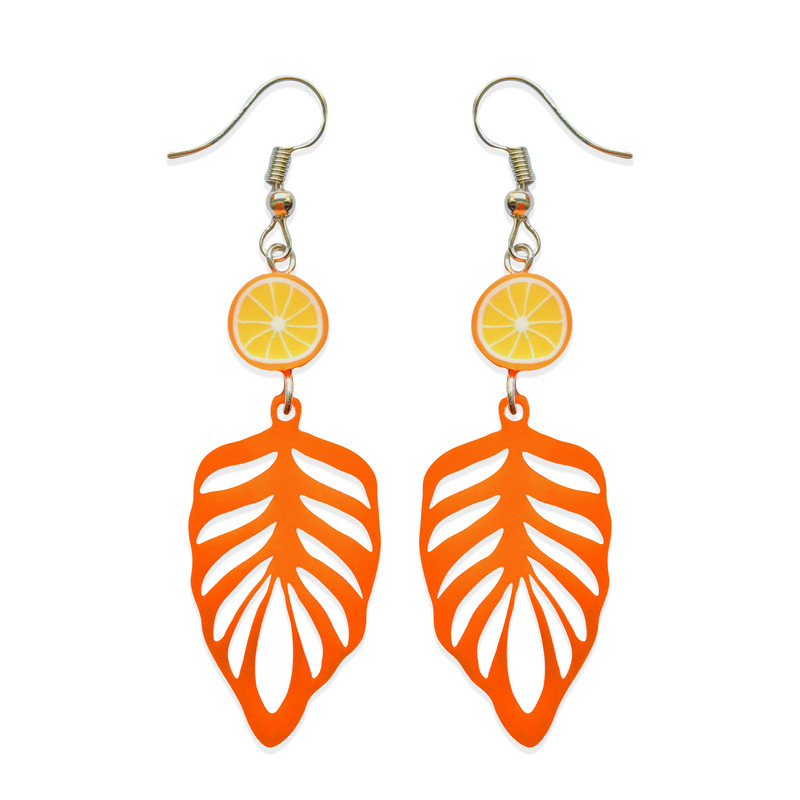 گوشواره دخترانه طرح پر کد OO-01 گوشواره دخترانه طرح پر کد OO-01