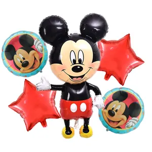 بادکنک فویلی مدل Micky Mouse مجموعه 5 عددی