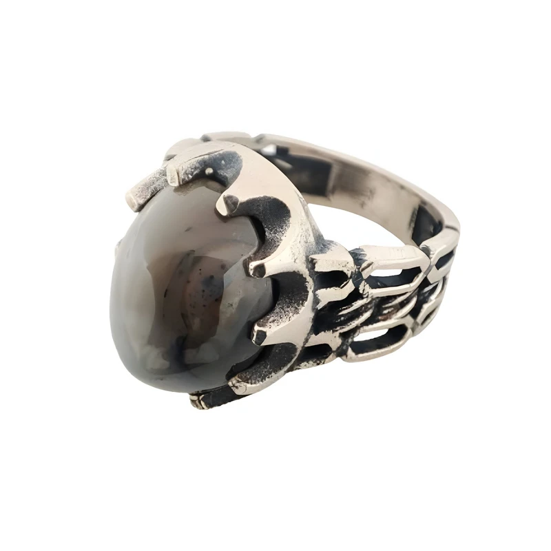 انگشتر مردانه مدل عقیق خراسان  q052