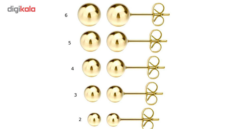 گوشواره میخی طرح توپی مدل 658 سایز 5