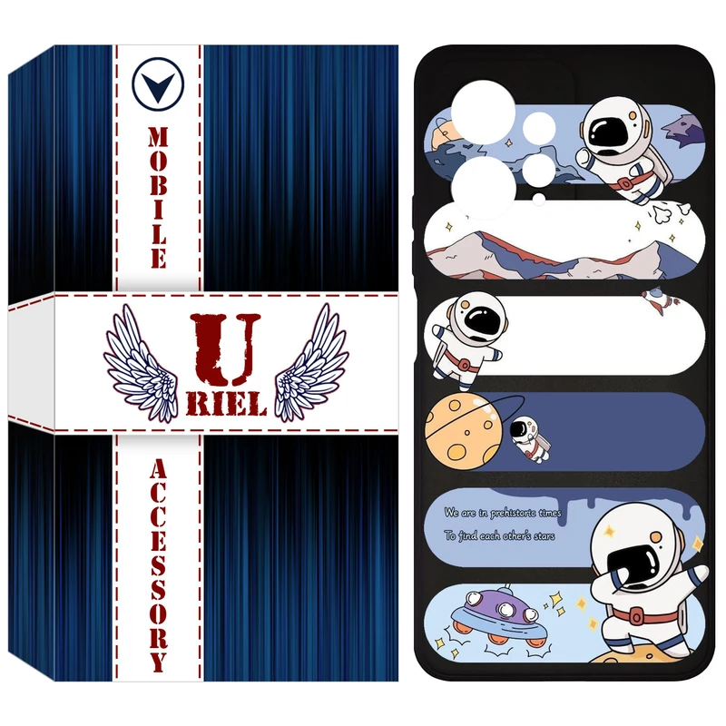 کاور یوریل مدل KSH کد 30 طرح کهکشان مناسب برای گوشی موبایل شیائومی Redmi Note 12 4G