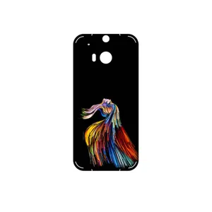 MAHOOT Rainbow Hair Digital Art Cover Sticker for HTC One M8