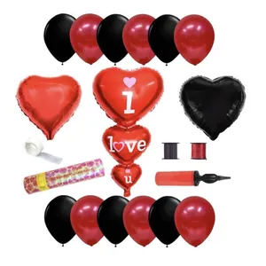 مجموعه ی 46 عددی بادکنک آرایی مدل Love کد 55669
