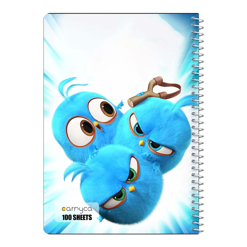 دفتر مشق 100 برگ سیمی کارنیکا طرح پرندگان خشمگین The Angry Birds کد 69155