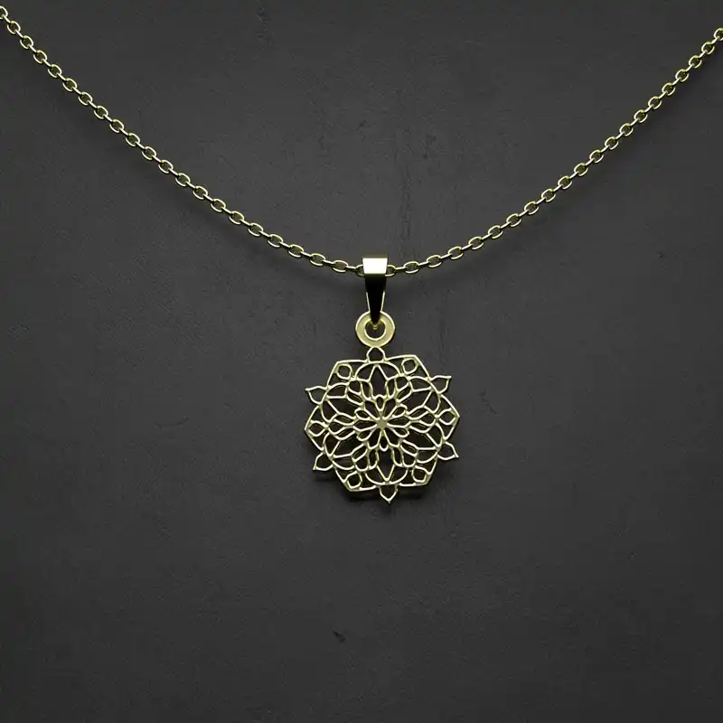 گردنبند طلا 18 عیار زنانه مدوپد مدل اسلیمی کد SS1184