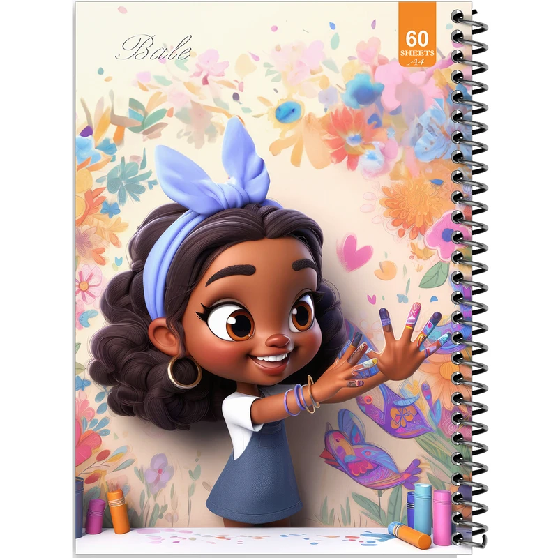 دفتر نقاشی 60 برگ انتشارات بله طرح فانتزی دخترانه طراحی کد A4-O340