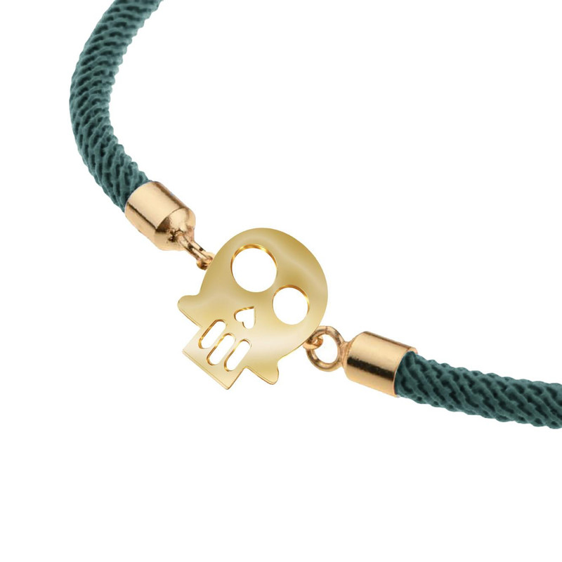 دستبند طلا 18 عیار زنانه مدوپد مدل جمجمه کد D16-10291