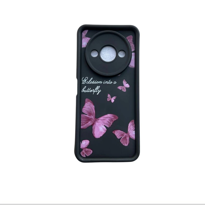 کاور مدل سولید طرح پروانه رویایی کد an296 مناسب برای گوشی موبایل شیائومی Redmi A3 2024