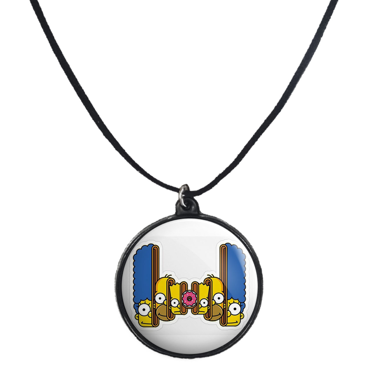 گردنبند پرمانه طرح سیمپسون ها کد pmb.21256 مدل دو طرفه