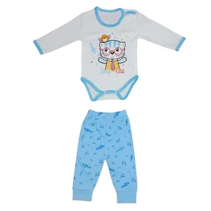 ست بادی و شلوار نوزادی کد 8855PBL