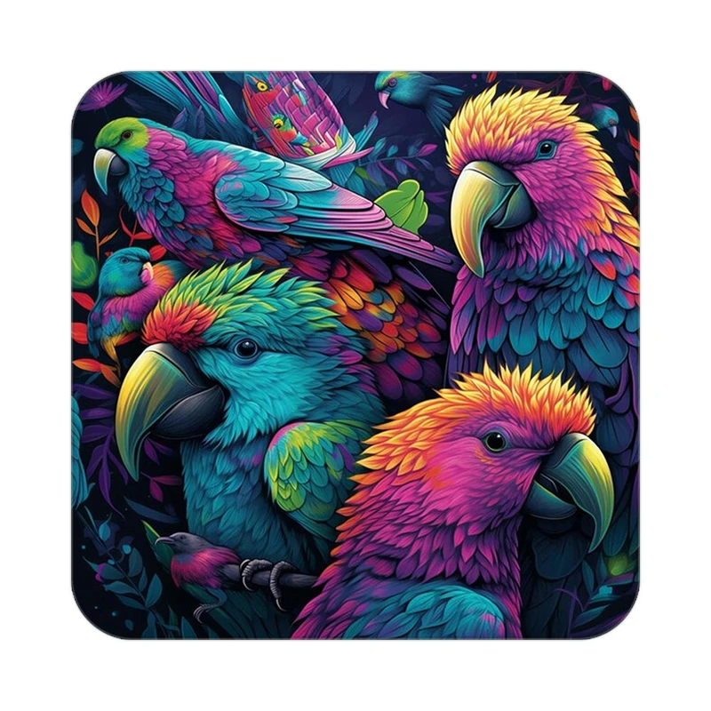 زیر لیوانی کاکتی طرح حیوانات رنگی مدل mp25643