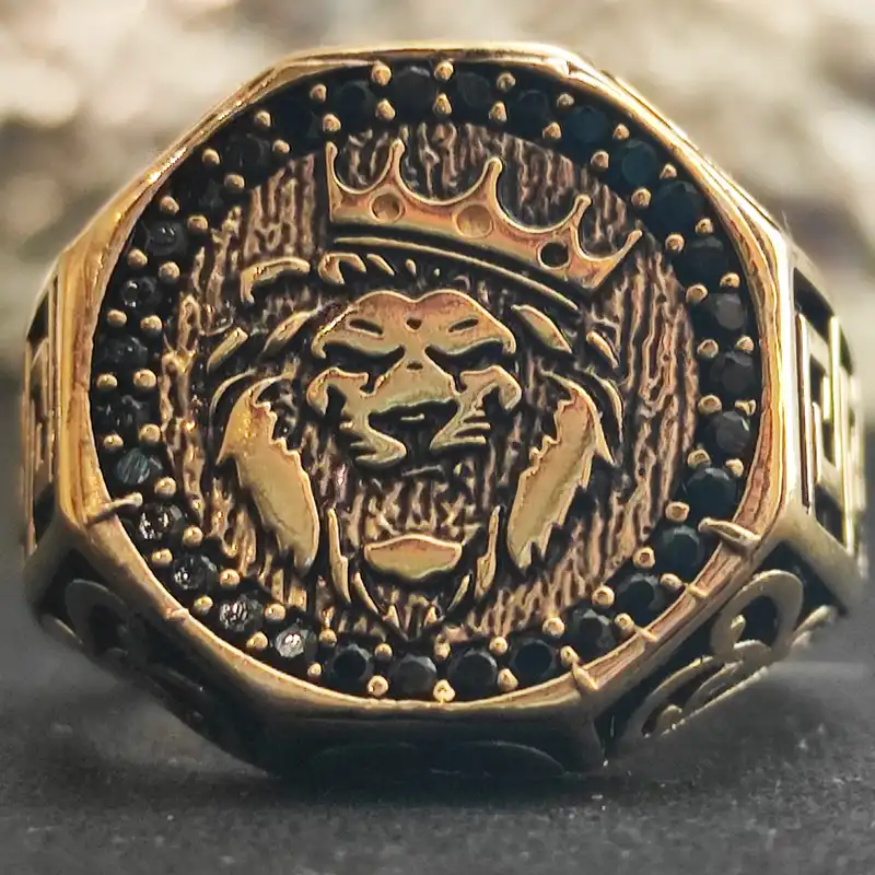 انگشتر مردانه مدل شیر کد GL117