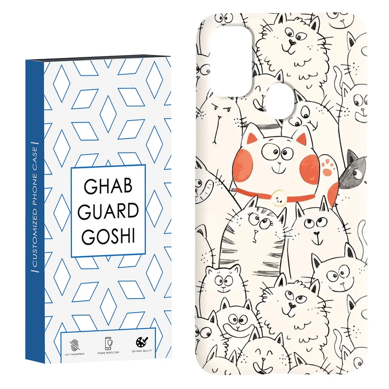 کاور قاب گارد گوشی طرح گربه کد Dimo-024 مناسب برای گوشی موبایل سامسونگ Galaxy M30s / M21