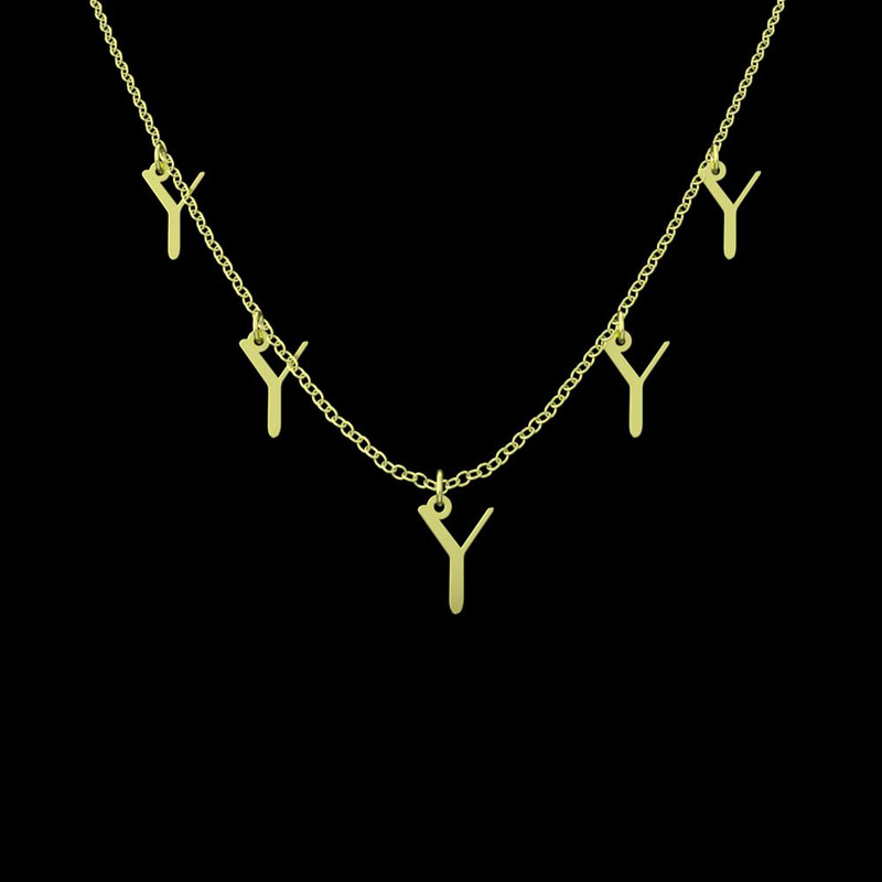 گردنبند طلا 18 عیار زنانه مدوپد مدل حرف Y کد RNA16805