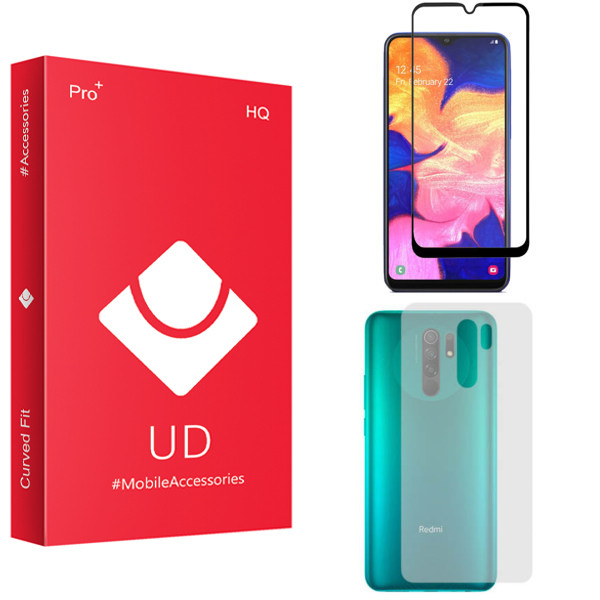 محافظ صفحه نمایش یو دی مدل HQ مناسب برای گوشی موبایل شیائومی Redmi 9 به همراه محافظ پشت گوشی
