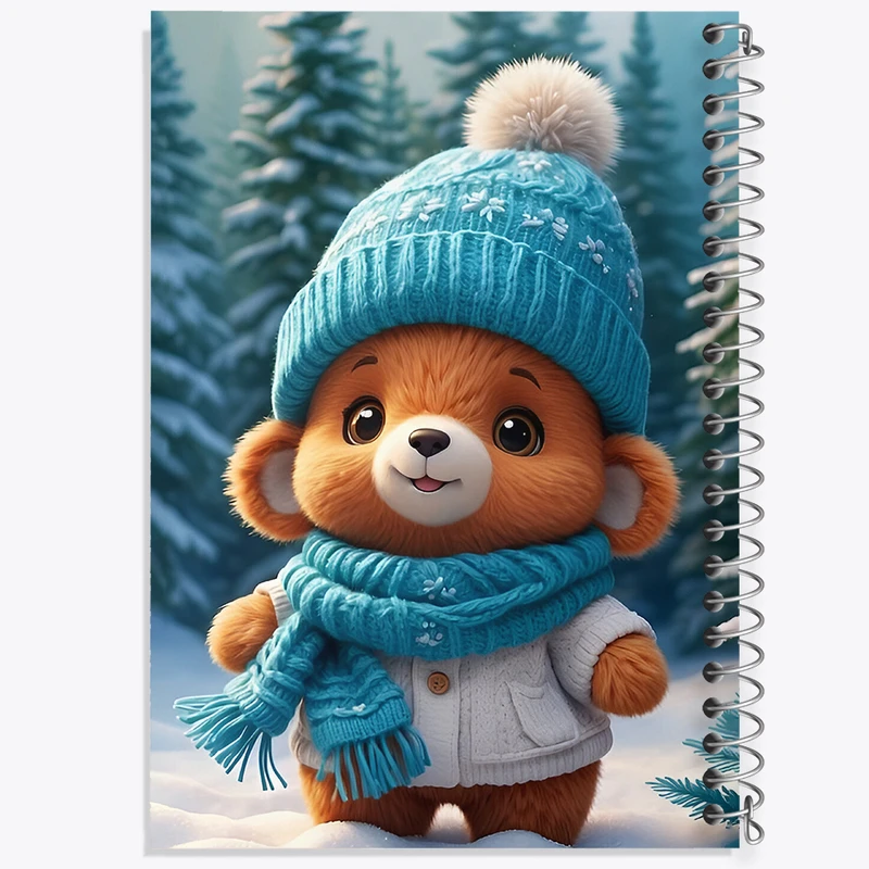 دفتر ژورنال نویسی 50 برگ خندالو مدل نقطه ای طرح خرس کیوت کد F7040