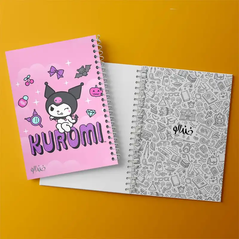 دفتر زبان 50 برگ خندالو مدل دو خط طرح کورومی کد 26581