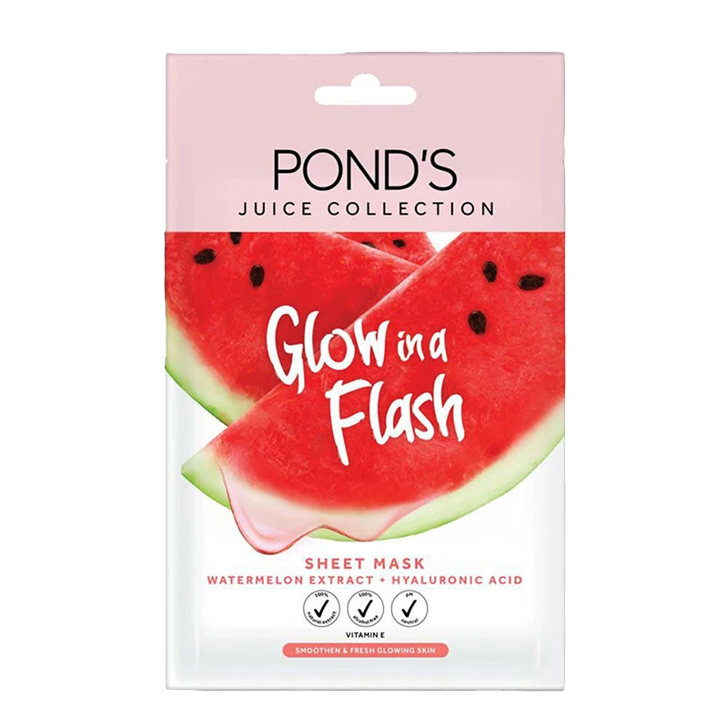 ماسک صورت پوندز سری GLOW IN A FLASH مدل هندوانه وزن 20 گرم
