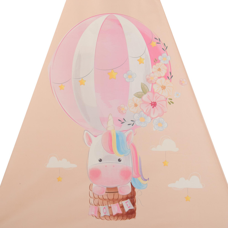 چادر بازی کودک مدل سرخپوستی طرح تکشاخ کد PT513 به همراه کوسن