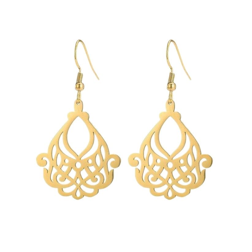 گوشواره طلا 18 عیار زنانه قیراط کد GH3674 - - 1