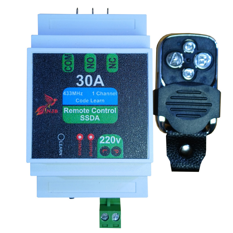گیرنده و ریموت دربازکن تک کانال 30 آمپر ان جی بی مدل SSDA_30A_1CH