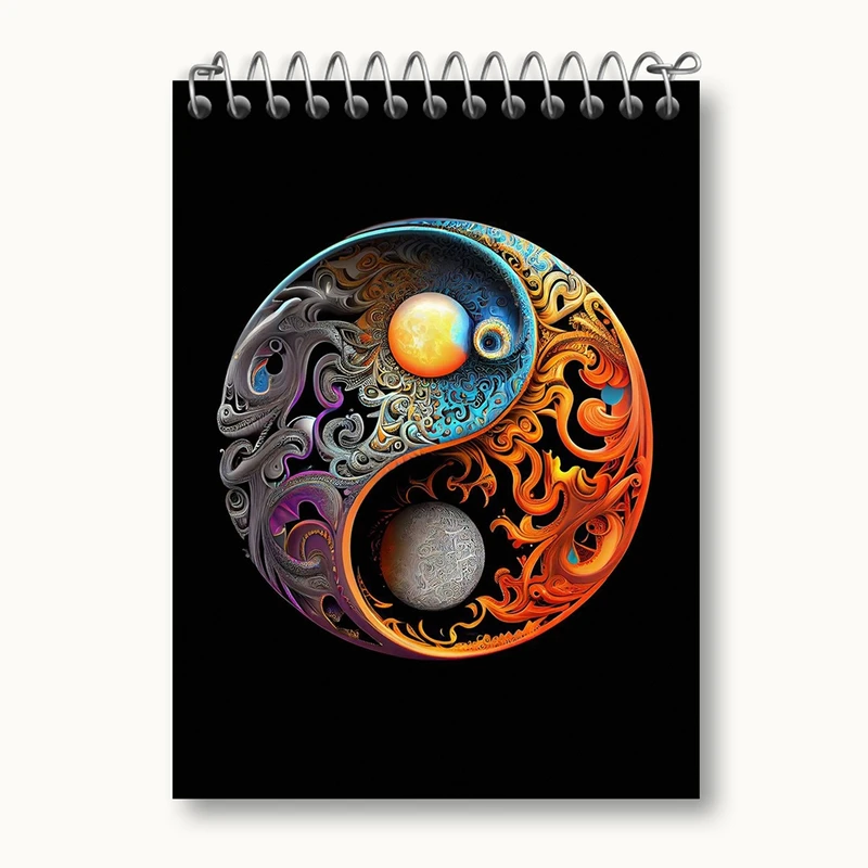 دفتر یادداشت 50 برگ خندالو مدل یین و یانگ کد 30507