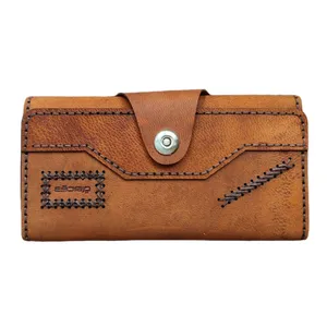 کیف پول مردانه مدل چرم طبیعی بزی دقت دکمه دار NG--wd168