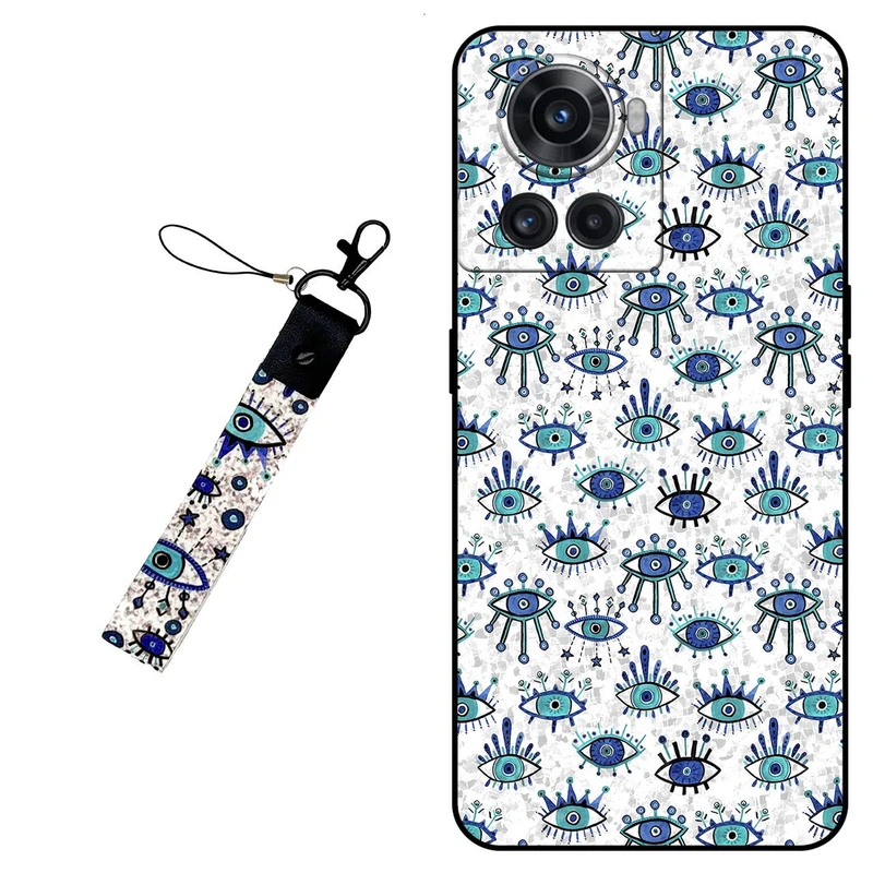 کاور مگافون طرح چشم نظر  مدل 6464 مناسب برای گوشی موبایل وان پلاس Ace به همراه بند مچی 