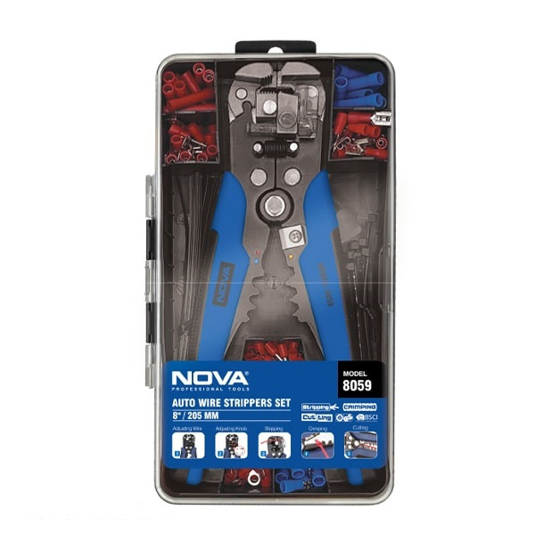 انبر سیم لخت کن اتوماتیک نووا مدل 8059 سایز 8 اینچ انبر سیم لخت کن اتوماتیک نووا مدل 8059 سایز 8 اینچ