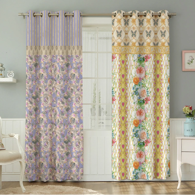 پرده نیروانا طرح سنتی  مدل هازان کد 4901سایز 140×280 سانتی متر