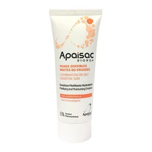 کرم مرطوب کننده بایورگا سری mat مدل apaisac حجم 40 میلی لیتر