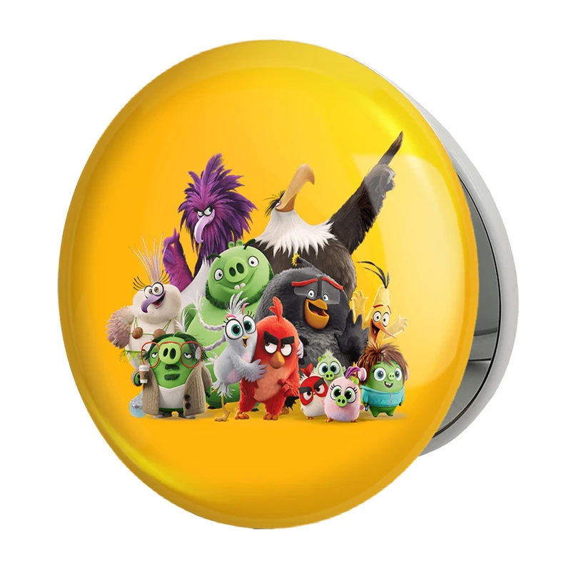 آینه جیبی خندالو طرح پرندگان خشمگین Angry Birds مدل تاشو کد 13860 