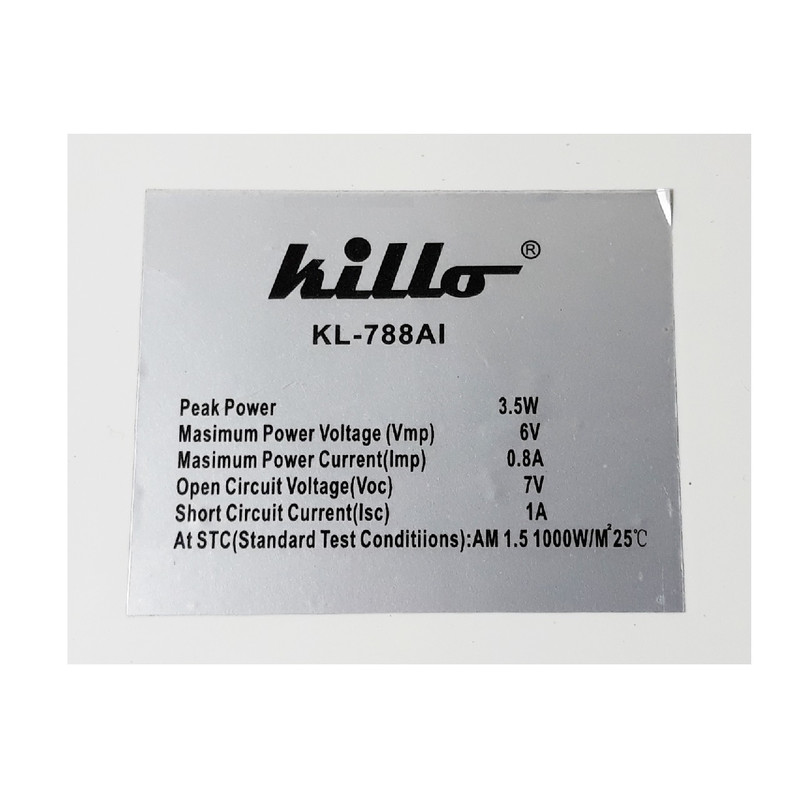 پنل خورشیدی کیل مدل KL-788AI ظرفیت 3.5 وات