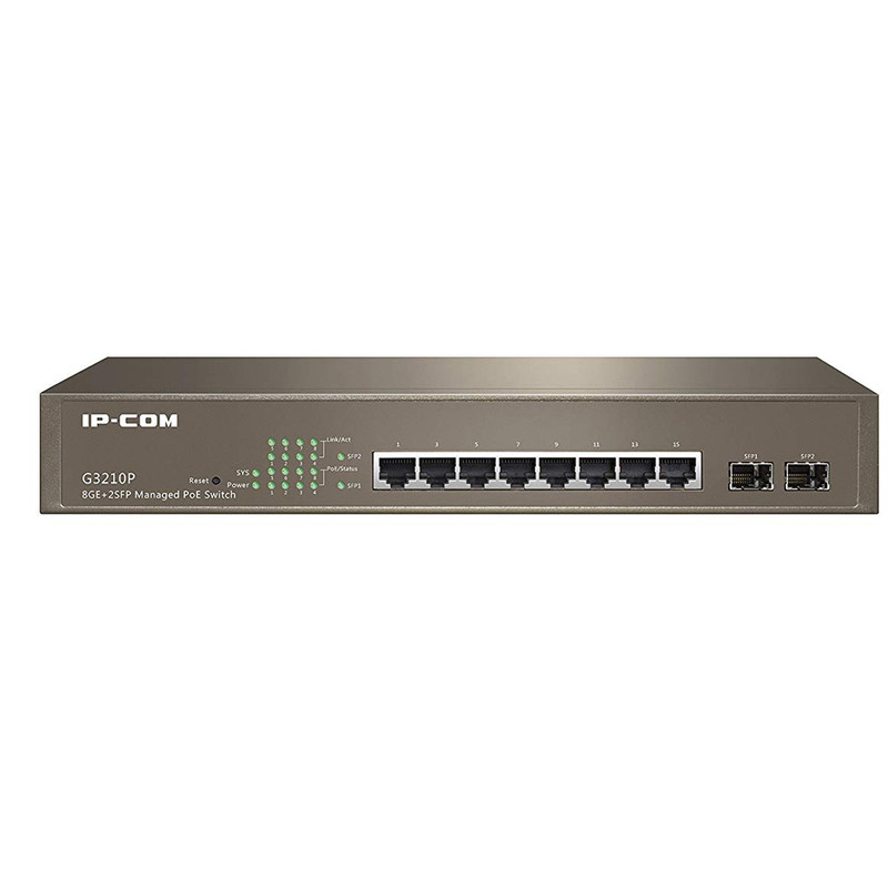 سوییچ 8 پورت گیگابیتی POE آی پی کام مدل IP-COM G3210P
