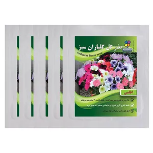  بذر گل اطلسی گلباران سبز بسته 5 عددی