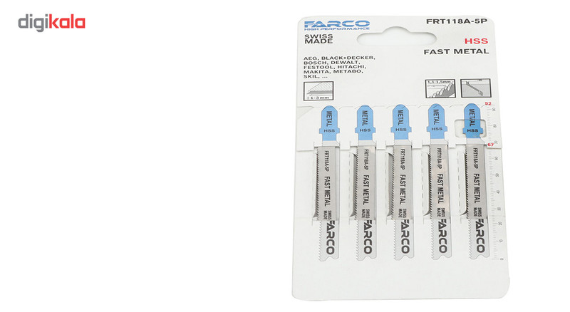 تیغه اره عمودبر فارکو مدل FRT118A-5P بسته 5 عددی