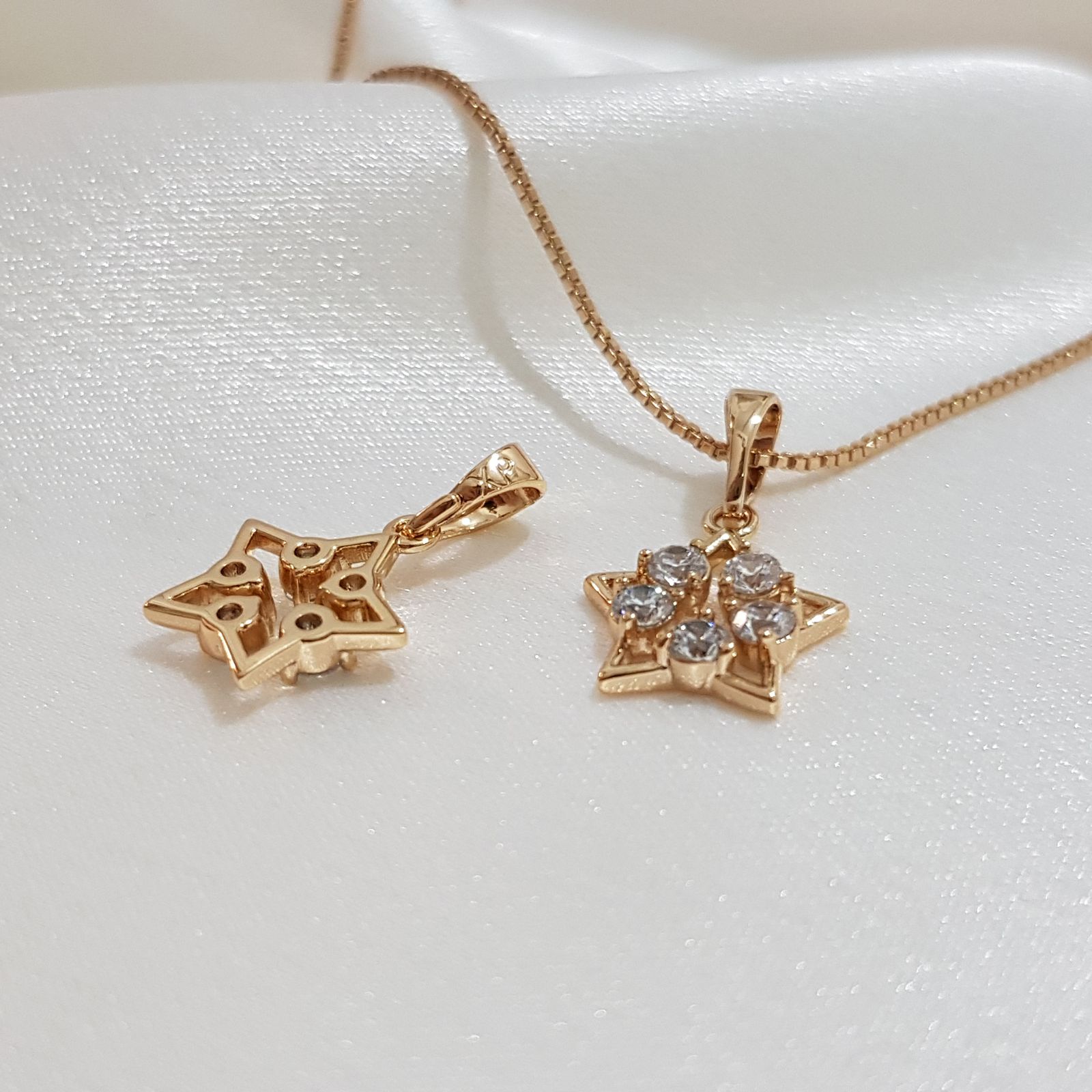 گردنبند زنانه ژوپینگ مدل ستاره نگینی 349633 - - 4