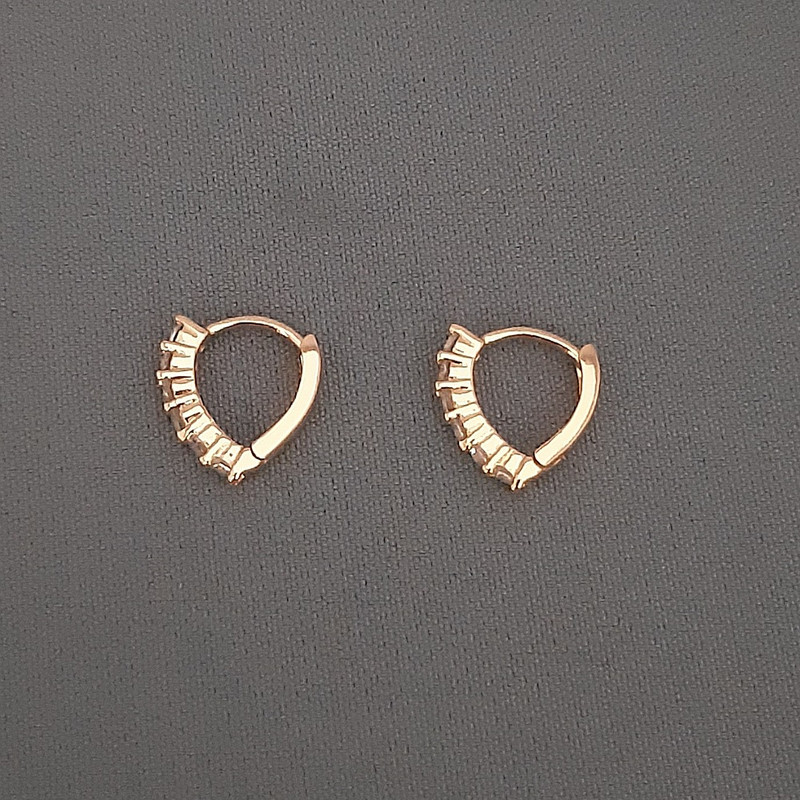 گوشواره زنانه ژوپینگ مدل نگینی کد zrk-83