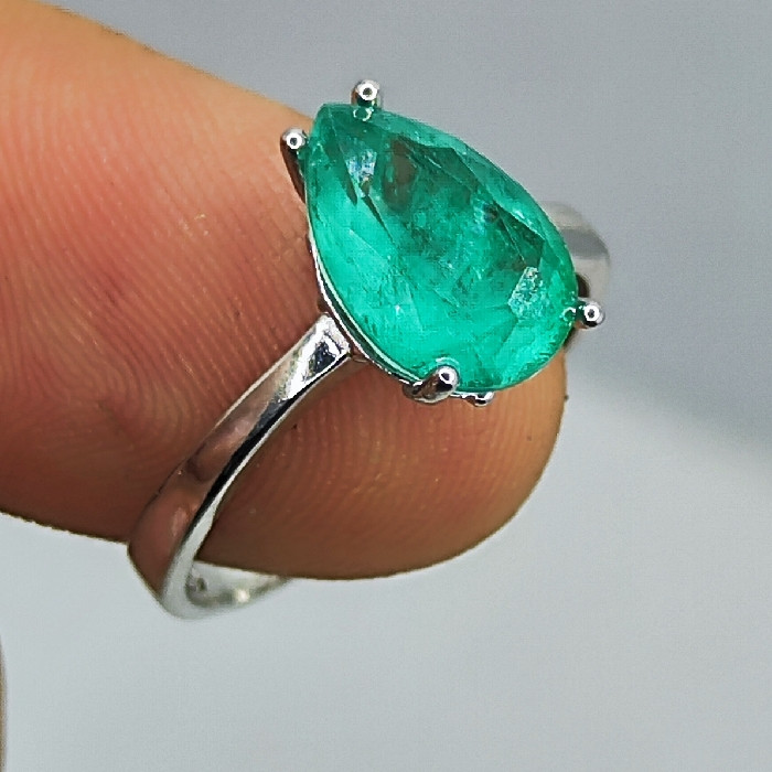 انگشتر نقره زنانه نقره جات بافندگان مدل تورمالین کد 3306