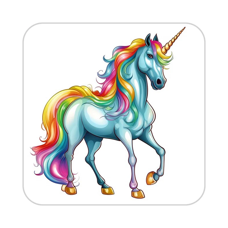 زیر لیوانی کاکتی طرح اسب تک شاخ و یونیکورن مدل mp31452