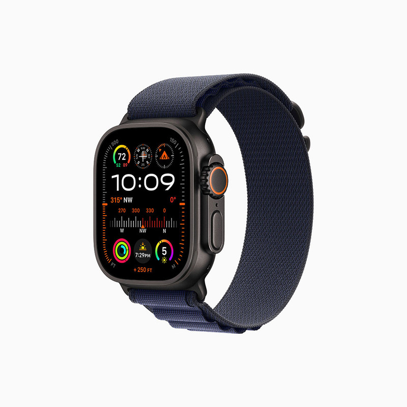 ساعت هوشمند اپل مدل Ultra 2 Black Titanium Case Alpine Loop 49mm