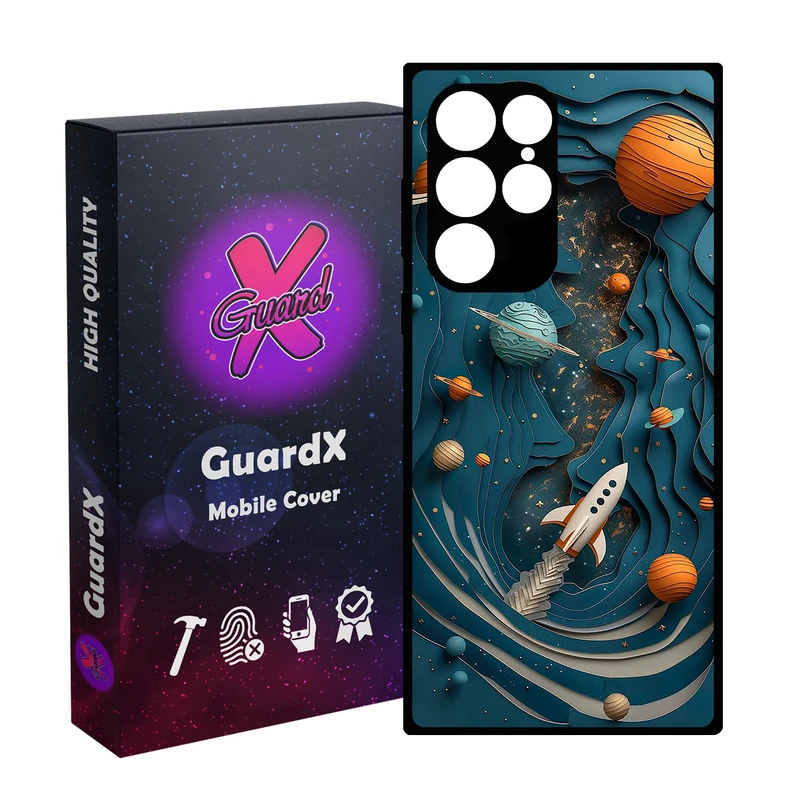 کاور گارد ایکس طرح فضا مدل Glass10750 مناسب برای گوشی موبایل سامسونگ Galaxy S23 Ultra