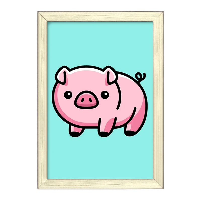 تابلو خندالو طرح حیوانات بامزه خوک کد 28167