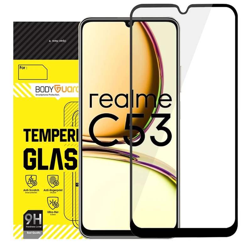 محافظ صفحه نمایش شیشه ای بادیگارد مدل FR مناسب برای گوشی موبایل ریلمی C35