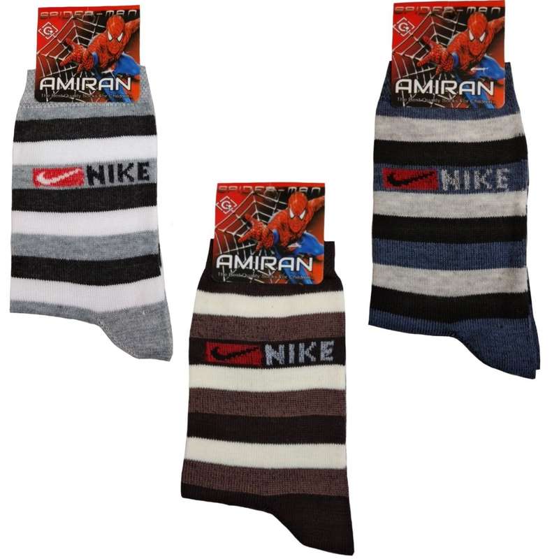 جوراب دخترانه مدل نانو پنبه رینگی مجموعه 3 عددی