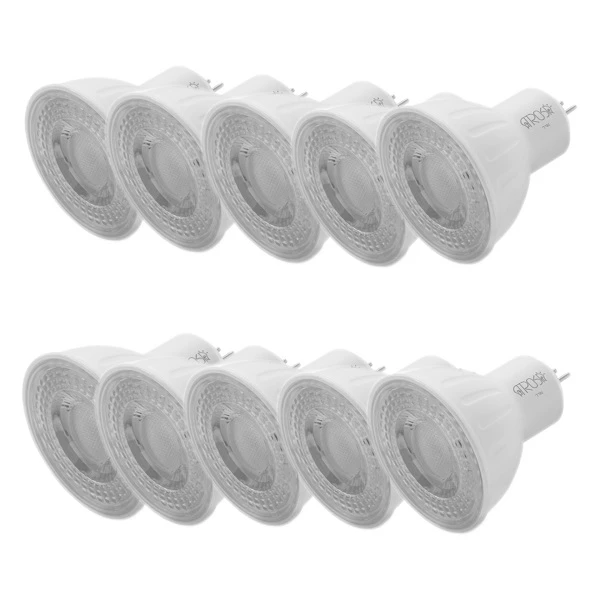 لامپ ال ای دی 7 وات آتروسا مدل هالوژن پایه GU5.3 مجموعه 10 عددی